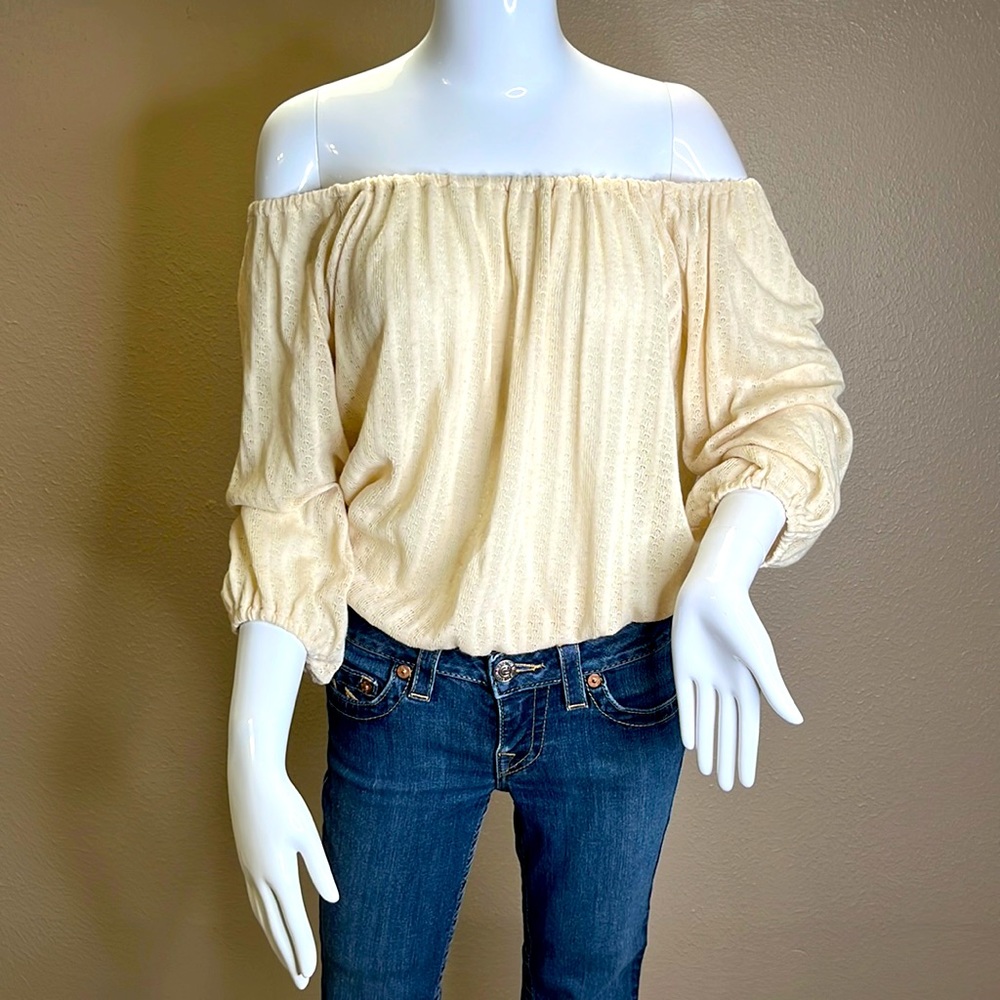 -BoHoChic- Free People Off the Shoulder Top